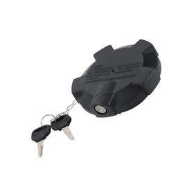 HEROFFIX Truck Locking Gas Cap for Volvo FM7 FM9 FM10 FM12 FM13 Locking Fuel Tank Cap with 2 Keys and Sling No.1189577 Black Silver Tone