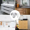YSDMY 12 Pcs Silver Round Cabinet Door Knobs,30mm Cupboard Handle,Drawer