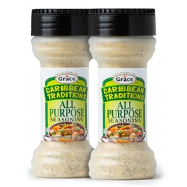 Grace Caribbean Tradition All Purpose Seasoning - 2 Pack - All Spices & Seasonings for Cooking - A Complete Veggie Blend - The Best Jamaican Mediterranean Spices For Cooking With Complete Spice Blend Flavor of The Caribbean