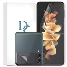 [Set of 6] DIACUBE Galaxy Z Flip 4 Matte Anti-Fingerprint Protective Film, 3 for LCD and 3 Front Screens, Anti-Glare, Anti-Fingerprint, Self-Healing Function, Easy Installation Guide Tool