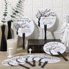 Teling 100 Pcs Funeral Favors Round Fans Bulk Plastic Handheld