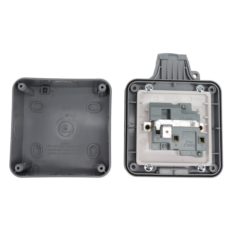 IP66 Outdoor Waterproof Switch Socket Box Surface Mounted Splashproof Dustproof