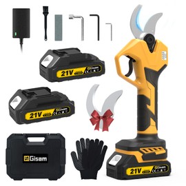 Electric Pruning Shears for Gardening, Battery Pruning Shears Max 1.6” Opening Diameter, Electric Pruner with LCD Display & 2 x 2000mAh Batteries for Branch, Fruit Plucking and Tree Trimming