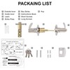 Brigligh High-Security Stainless Steel Door Handle with Lock and Key,