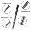 Black Ballpoint Pen, Pack of 25 Rollerball Pens, 0.7 mm