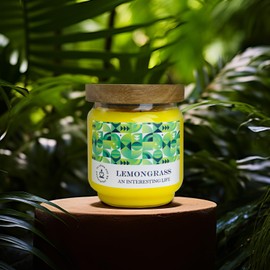 Outdoor Decorative Yellow Large Citronella Candle, 16oz, Glass, Strong Lemongrass Scented Candles, for Patio, Camping, Campfire, Gardens, Balcony
