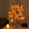 2 Pack 24" Maple Trees with Lights, Artificial Lighted Fall