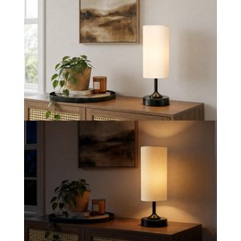 EZVALO Cordless Table Lamp with Timer, Small Dimmable Ambient Light