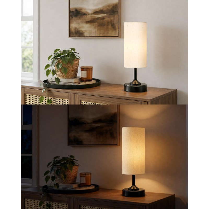 EZVALO Cordless Table Lamp with Timer, Small Dimmable Ambient Light