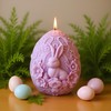 3D Easter Bunny Candle Molds Rabbit Flower Egg Candle Silicone