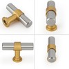 Haliwu 10 Pack Brushed Nickel and Gold Cabinet Knobs for