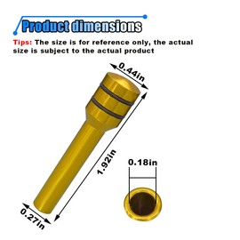 4PCS Car Door Lock Knobs, 1.92" x 0.44''Safety Auto Inner Door Pull Pins, Aluminum Alloy Car Door Lock Pin Covers, Door Lift Bolt Decorative Replacement Accessory for Most Cars, SUVs, Trucks (Gold)