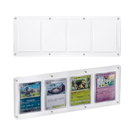 Mcbazel 4-Slot Magnetic Card Holder 35-75PT Acrylic Card Display Case Trading Cards Protector for Sports Game Cards, Trading Cards, Baseball Cards