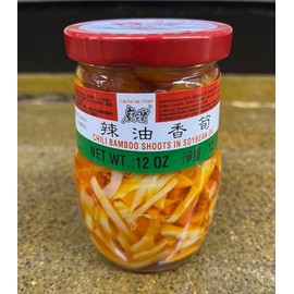 Cache'de chef Preserved Crispy Chili Bamboo Shoot in Soybean Oil - 12oz (1)