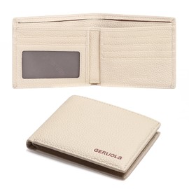 GERUOLA Ultra Slim Small RFID Wallet for Women, Leather Tiny Thin Bifold Pocket Ladies Wallet Short Wallets for Women (White)