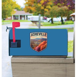 Asheville North Carolina Design D Souvenir Magnetic Mailbox Cover