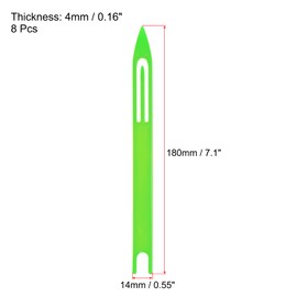 PATIKIL Net Needle Ship 7# 8 × Package Plastic Fishing Net Repair Tool Green