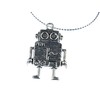 Miniblings 3 Pieces Christmas Tree Ornament Decorations Decoration Robot Silver