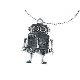 Miniblings 3 Pieces Christmas Tree Ornament Decorations Decoration Robot Silver Robots