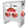 Kinchoix Metal Chicken Feeder Large Capacity 25lbs Automatic Metal Chicken