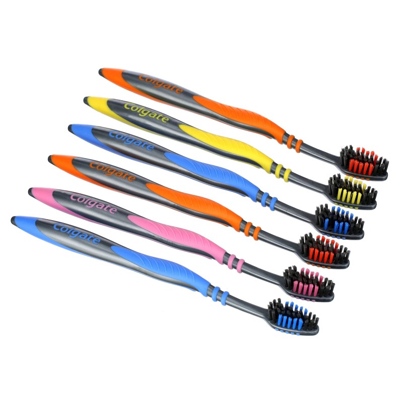 Colgate Zig Zag Deep Clean Manual Toothbrush, Soft, 6 Count