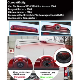 HD Car IP68 Caravan Reversing System Reversing Camera Brake Light Brake Light Suitable with Angle Adjustment Night Version Compatible with Van Roof Camera Fiat Ducato X250 / Peugeot Boxter / Citroen