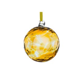 Sienna Glass November Birthstone Glass Friendship Ball-Topaz, 11 x 11 x 14 cm