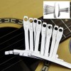 BOBOZHONG Understring Radius Gauge,9PCS Guitar Luthier Tool,Radius Gauge Set Stainless