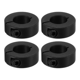 PATIKIL Bore 18mm Single Split Shaft Collar 36mm OD 13mm Thickness, 4 Pack 45#Carbon Steel Locking Collar Clamp Style with Set Screw for Machine Tools Industry, Black