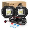 Nilight 2PCS 42W Flush Mount LED Pods Spot Flood Combo