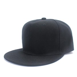 Goodspoon Snapback Hat, Flat Brim, Flat Bill Cap, Hat, Black