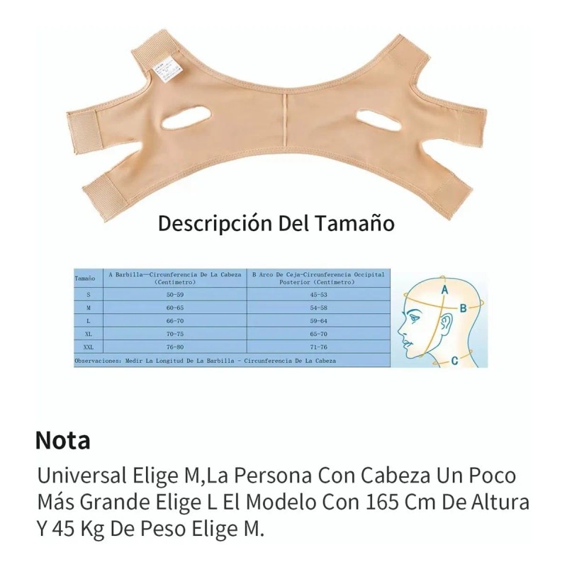 Mentonera Faja Oferta Reduce Arruga Papada Cachete Mejilla