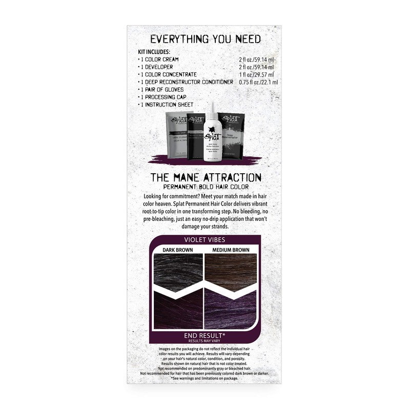 Splat Violet Vibes Double Lift Permanent Hair Dye Kit, 1