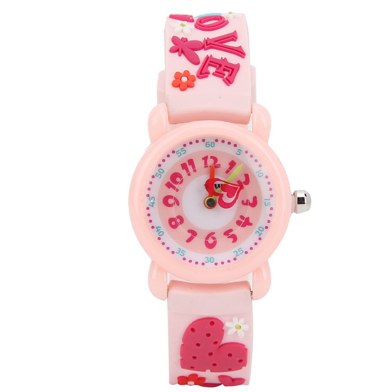 Children Cartoon Wrist Watch PVC Strap Waterproof Quartz Watch for