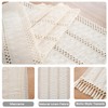 duduta White Macrame Table Runner 72 inches Long, Rustic Farmhouse