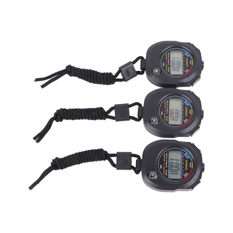 3 PCS Sports Stopwatch High Accuracy Waterproof 40mah Sports Stopwatch