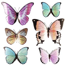 Ideen mit Herz Pop-Up Stickers 3D Butterflies | Pack of 6 on Sheet | Sheet Size: 19 x 21 cm | Stickers, Decals | Ideal for Scrapbooking, Wall Decoration, Other Decorations (Colourful)