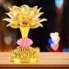 Dharma Set Buddhism Singing Buddha Lotus Lamp for Buddhist Music