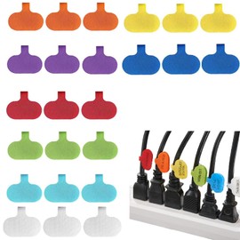 Cable Tags 24-piece Cable Labels Multi-Color Handwritten Cable Tags Wire Tags Name Labels Ties Nylon Wiring Identification Reusable Multi-Color (Multi-Color) Magic Band Wire Tags