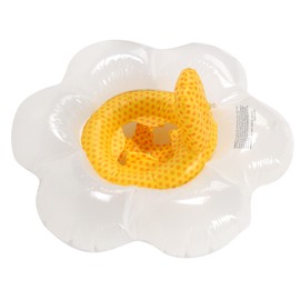Children Inflatable Swimming Ring with Safety Seat Flower Shape Pool Waist Floats