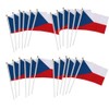 BigTree Czech Mini Waving Flags (50pcs, 21x14cm, Red and White)