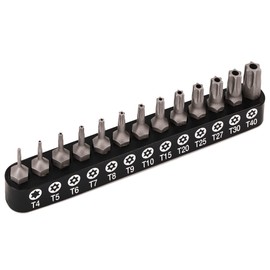 Ram-Pro 13Pc Torx Star 6 Point, Security Tamper Proof, Driver Bit Set - T4, 5,6,7,8,9,10,15,20,25,27,30,40 – Multifunction Damage/Shear Resistant Hollow Torque Kit