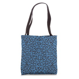 Steel-Blue Leopard Prints Cheetah Pattern Women Girls Cute Tote Bag