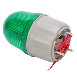 Fafeicy LED Flash Light, 5 W 220 VAC Warning Light, 360° Full Coverage LED Lamp Sound and Lighting Alarm Equipment, for Office Buildings, Schools, Buttons and Indicators (Green)