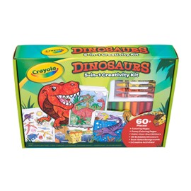 Crayola Dinosaur 5-in-1 Art Kit for Kids, Dinosaur Toys, Kids Art Set, Dinosaur Gift for Boys & Girls, Ages 4+