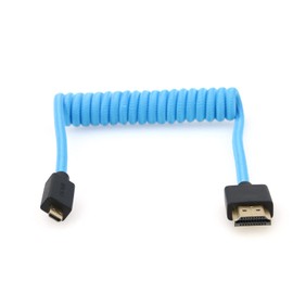 Eonvic Micro HDMI to HDMI Cable, 8K@60Hz Supports Ethernet, 1080p HD Flexible Braid Blue Cable for HDSLR Cameras, TV, PC, Laptop, Macbook, Monitors
