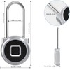 eLinkSmart Long Padlock 45 mm with Fingerprint Phone App Weatherproof