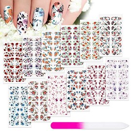 Maitys - 168 unidades, 12 hojas, pegatinas de esmalte de uñas, estilo brillante