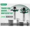 Knoweasy Professional Tongue and Groove Router Bit Set with 1/2