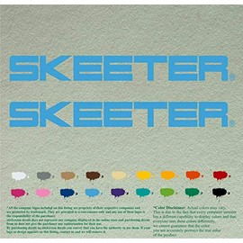 Pair of Skeeter 1995 Vintage Compatible Replacement Boats Decals Vinyl Stickers Boat Outboard Motor Set of 2 (45" X 5", Sky Blue 084)